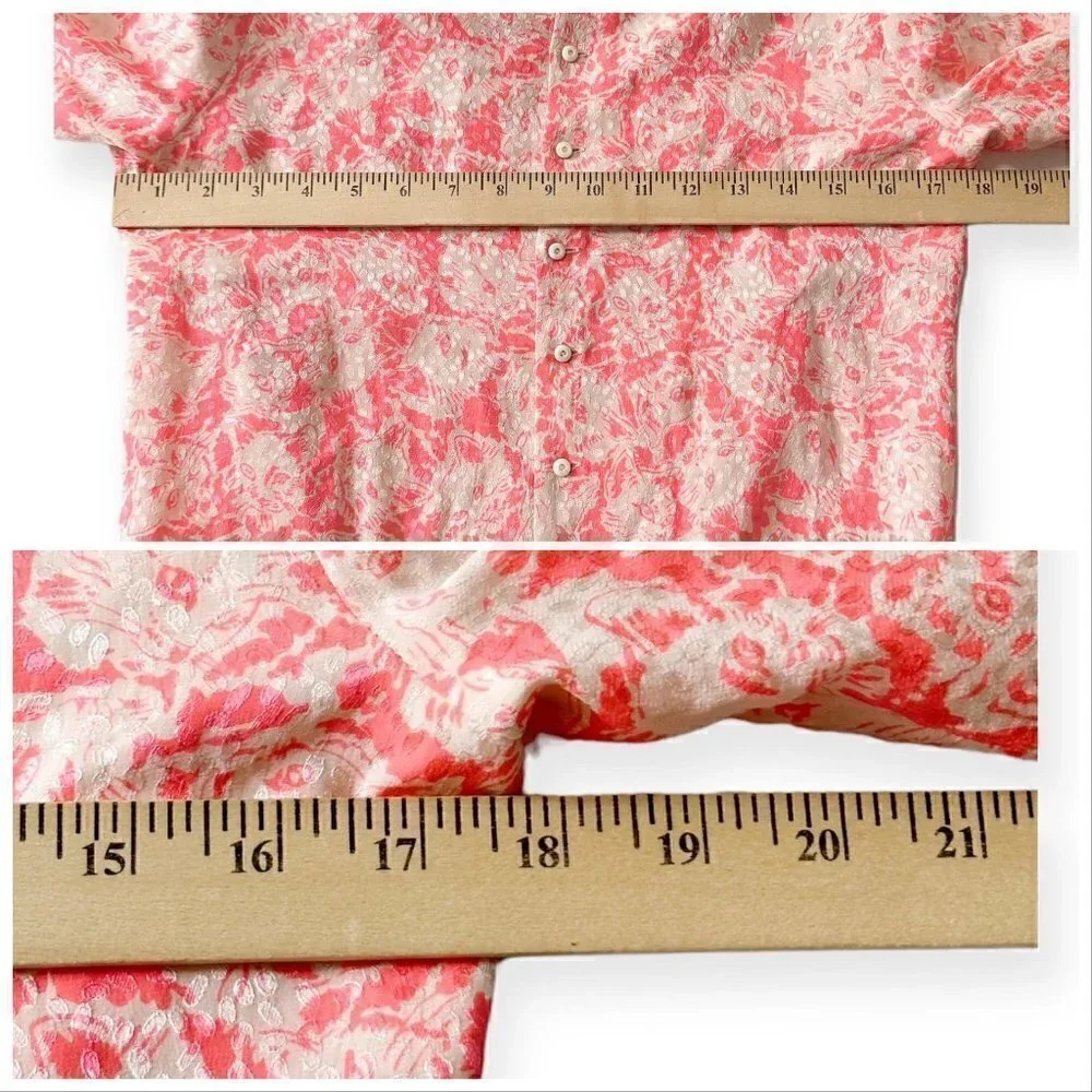 Paul & Joe Cat Print Jacquard Silk Mini Dress, Pink, Size 38EU (US6/S) - Picture 16 of 16